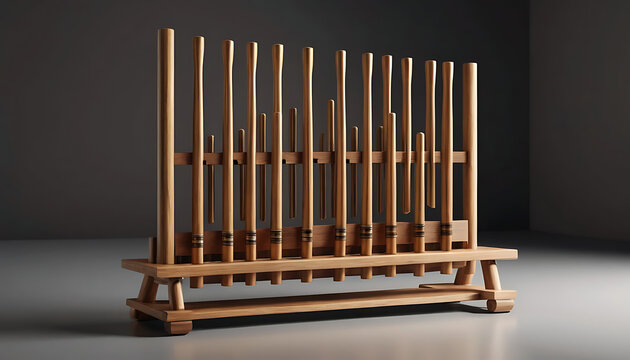 Symphony of the Earth: Handcrafted Vertical Bamboo Xylophone