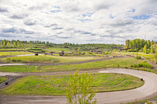 Race track for rallycross racing - Powered by Adobe