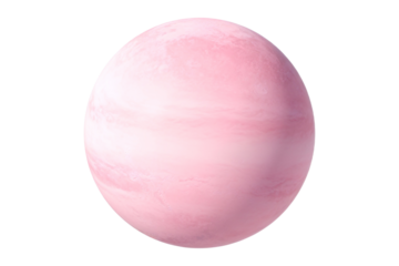 Pink Planet Sphere with Soft Textures