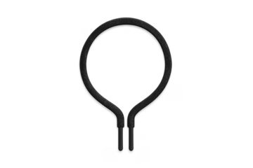 Black textured cord loop forming a handle object