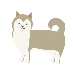 かわいいデフォルメ柴犬のイラスト素材