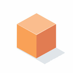 Fototapeta premium red box on white background