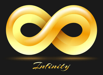 Gold infinity loop logo