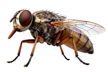 Detailed 3D Illustration of a Fly Insect