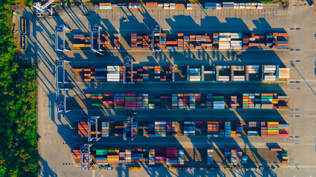 top shot of port terminal in kochi , india