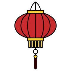 Obraz premium Red Chinese Lantern Illustration