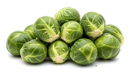 Fototapeta premium Brussels Sprouts Isolated on White