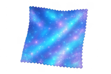 Galaxy fabric texture cut with wavy edge