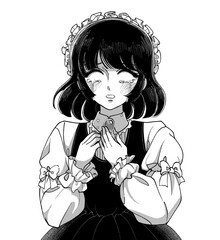 ショック&hellip;ガーン&hellip;白目で泣く少女漫画お姉さんイラスト