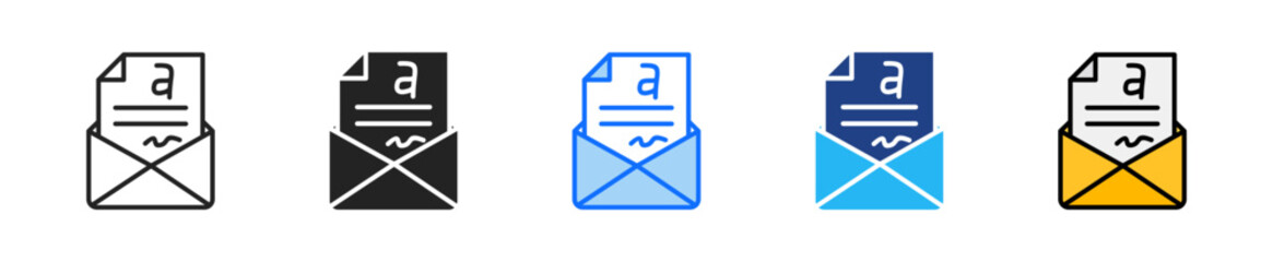 Email Signature Icon Set Multiple Style Collection