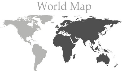 Obraz premium Modern Earth Globe and Continent Silhouette Set for Infographic Design