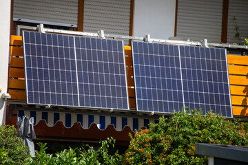 Balkonkraftwerk  an einem Einfamilienhaus