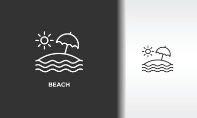 Beach Vector, Icon Or Logo Sign Isolated Symbol Illustration