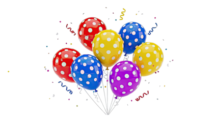 Polka Dot Balloons with Confetti
