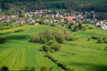 Vue sur le village de Gottenhouse (Alsace, France)