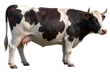 Holstein Cow with Black and White Spots