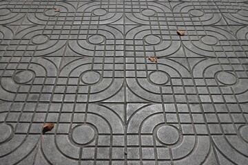 Black stone sidewalk perspective background
