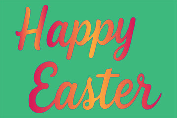 happy easter typography design