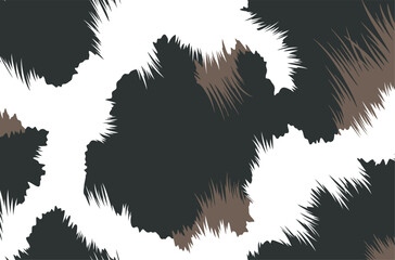 Cowhide texture vector design black & brown color.eps