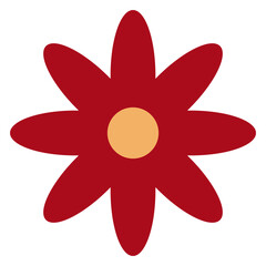 Obraz premium Red Flower Vector Illustration