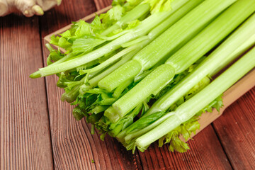 Obraz premium Fresh Celery and Parsley Bundle - Healthy Essential Vegetables