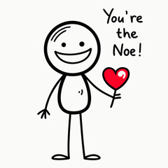 Obraz premium boy and girl with balloons