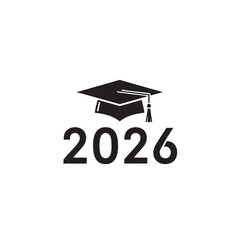 Graduation Cap and Year 2026 Symbolizing Academic Achievement