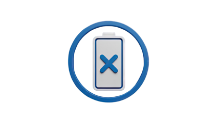 Battery Icon with X Mark