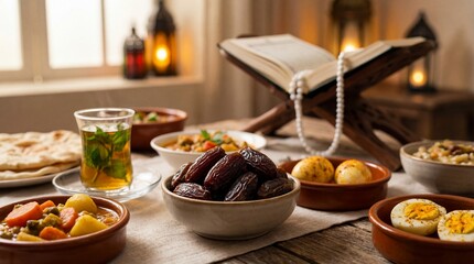 France traditional meal for iftar in time of Ramadan after the fast has been broken