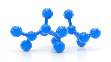 High definition image of blue molecular material structure