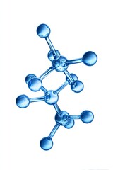 High definition image of blue molecular material structure