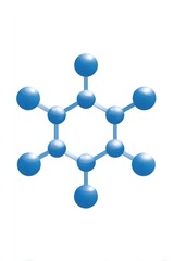 High definition image of blue molecular material structure