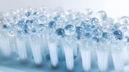 High definition image of blue molecular material structure