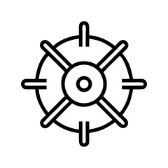 Obraz premium Navigating Success A Creative Rudder Icon Design