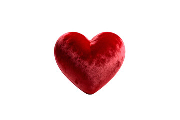Red Velvet Heart Shaped Object Illustration