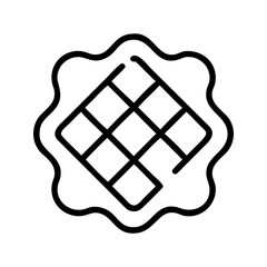 Deliciously Designed Waffle Icon  A Tasty Addition to Your Graphics
