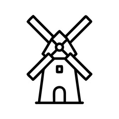 Whimsical Windmill  A Modern Icon Design