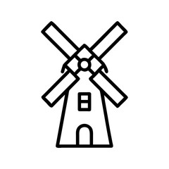 Whimsical Windmill  A Modern Icon Design