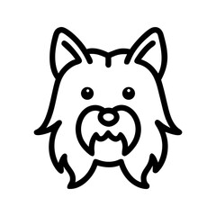 Charming Yorkshire Terrier Icon  A Playful Pup Design