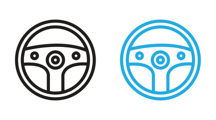 car steering wheel icon, vector illustration