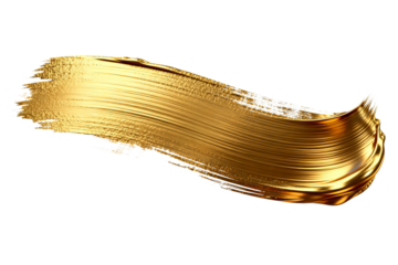 Golden Brush Stroke Artistic Texture Illustration