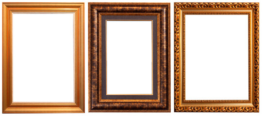 set of isolated picture frames gallery exhibition interior