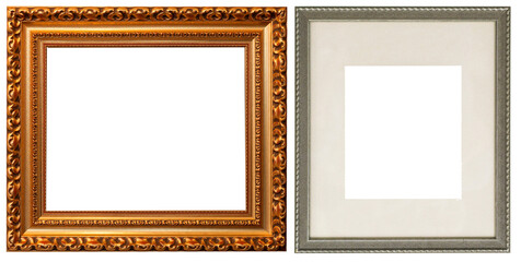 set of isolated picture frames gallery exhibition interior