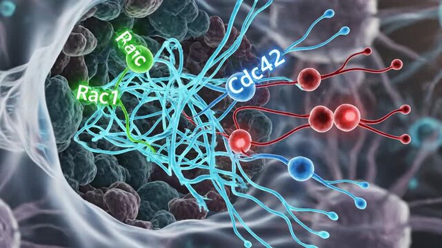 Interneuron Rho GTPase Signaling Pathway Animation