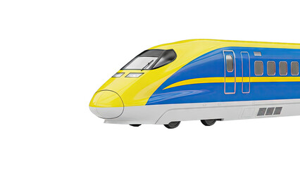Fototapeta premium High-speed train with yellow and blue livery