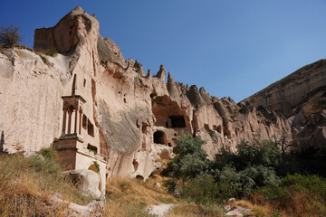 Rock Formations in Zelve Valley, Nevsehir, Turkiye