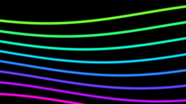 Geometric waves rainbow gradient flowing abstract 4K seamless loop GPU shader motion graphics background