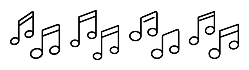 Music notes vector illustration for musical notation and melody design elements background with art