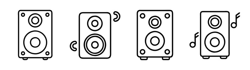 Speaker system vector illustration for audio equipment and music listening experience design