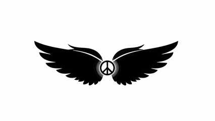 Obraz premium Symbol of peace with outstretched wings, representing hope and freedom